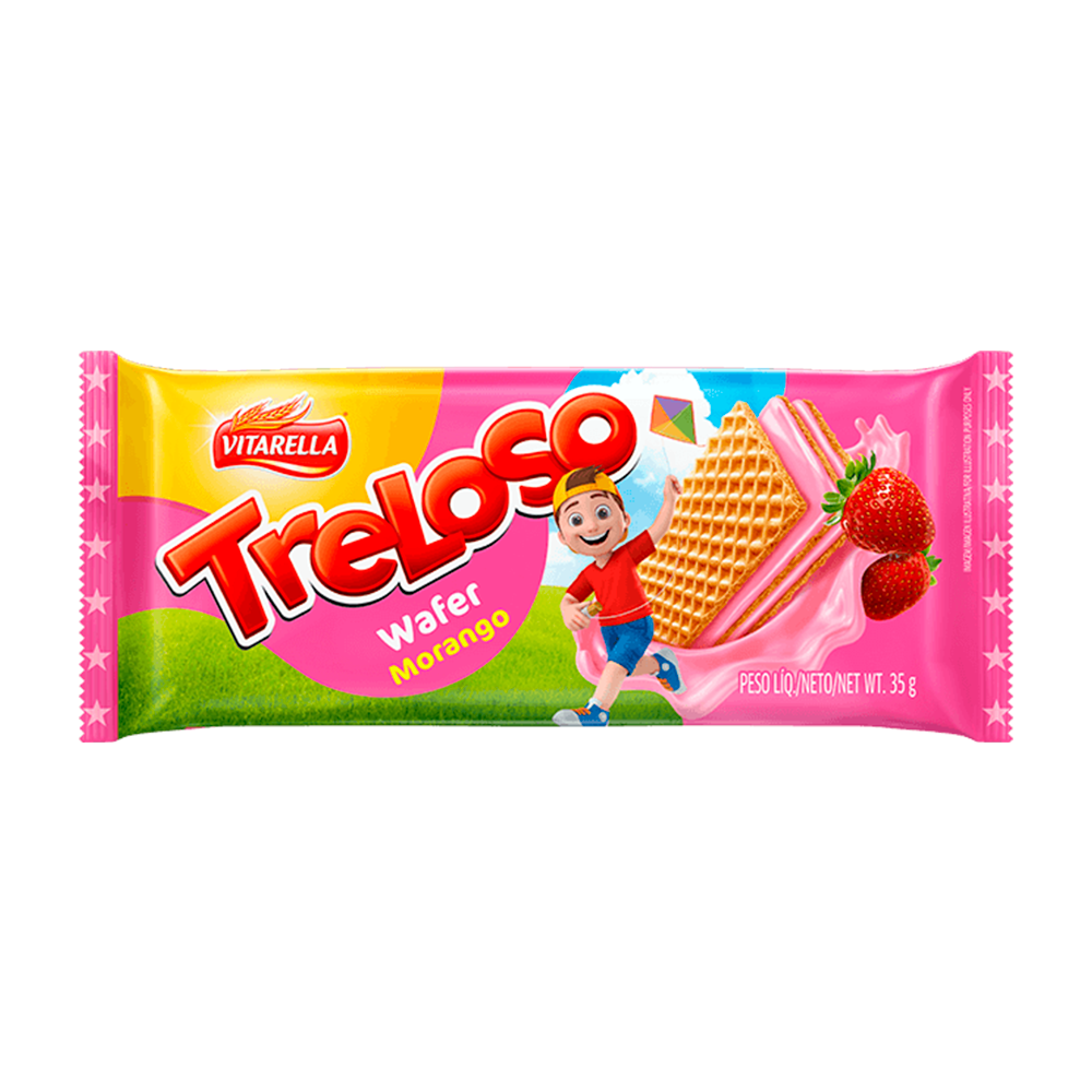 BISC WAFER  TRELOSO  MORANGO 40X35G