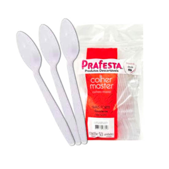 COLHER DESC REF GD BRANCA 1X50UN 