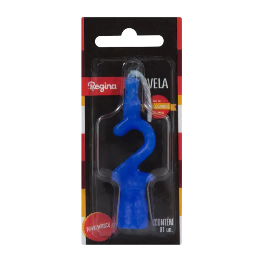 VELA REG ANIV N 2 AZUL 1X10UN
