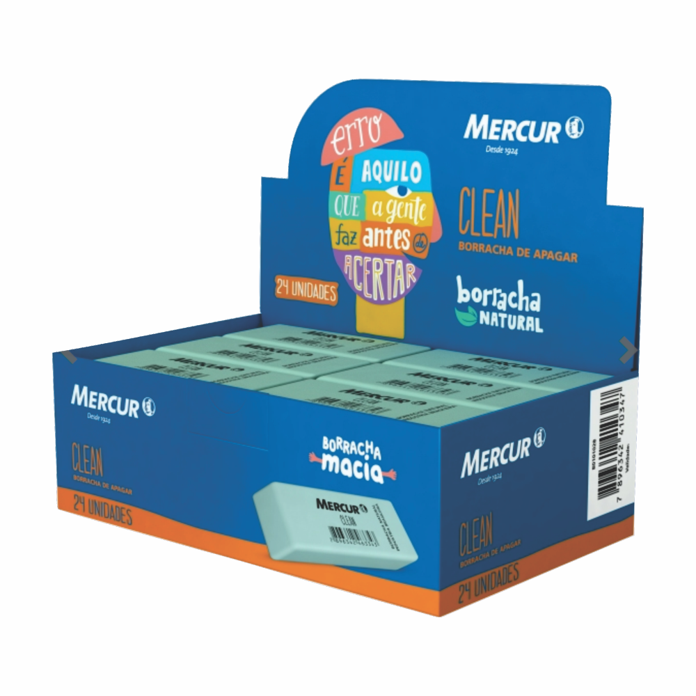 BORRACHA CLEAN VERDE MERCUR  1X24UN 