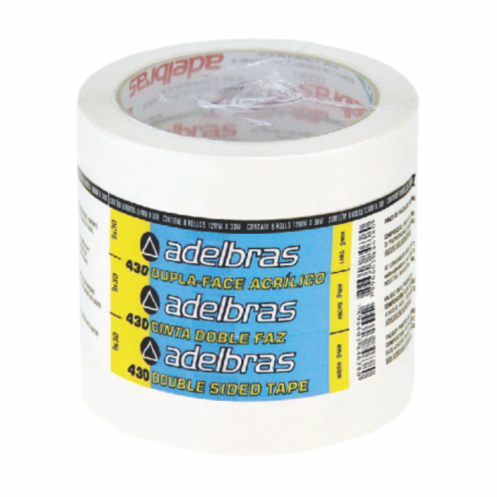 FITA D FACE 9MMX30M ADELBRAS 1X10RL 