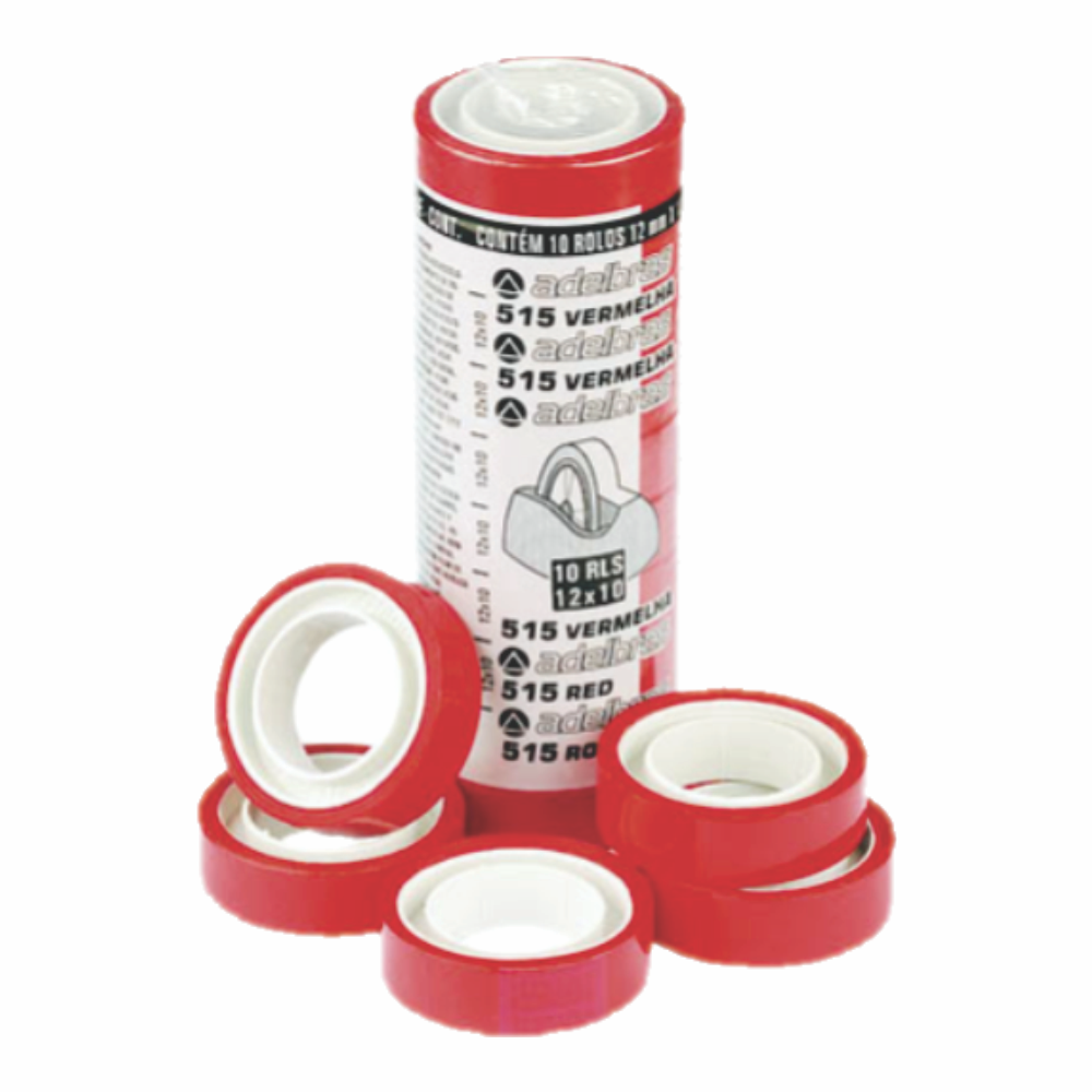 DUREX ADELBRAS VERMELHA 12MMX10M 1X10RL