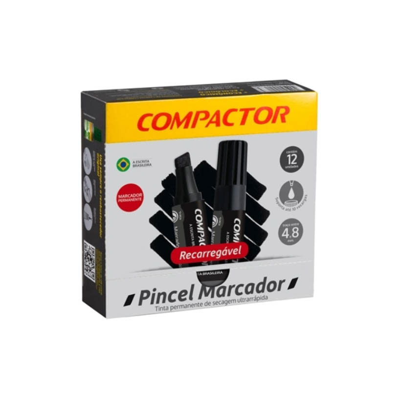 MARCADOR PERM PT REC COMPACT  1X12UN 
