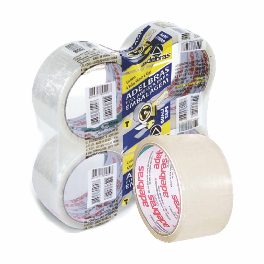 FITA TRANSP 48MMX40M ADELBRAS  1X4RL