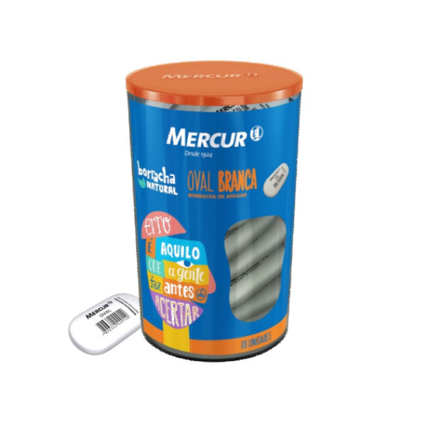 BORRACHA OVAL BRANCO MERCUR  1X18UN 