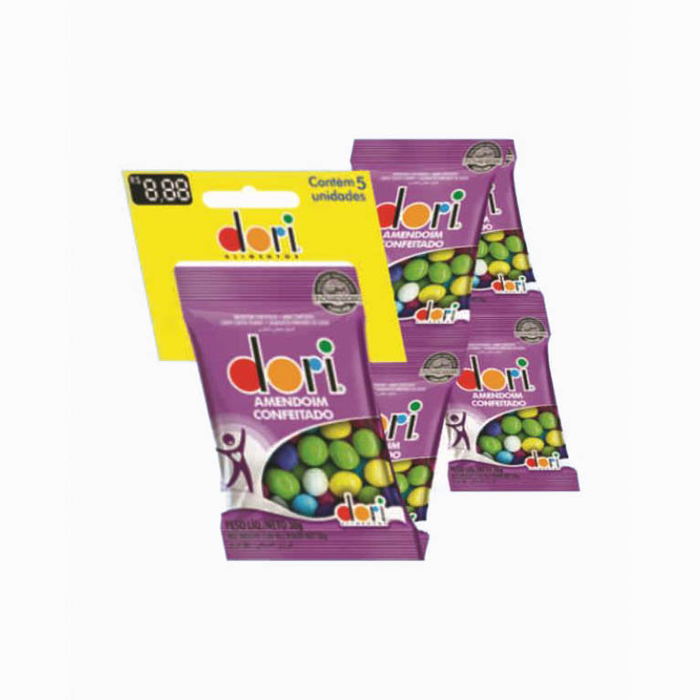 AMENDOIM COLORIDO CARTELA DORI 1X5UX30G