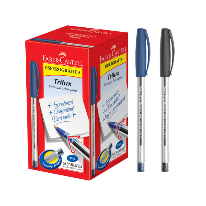CANETA ESFER  PT TRILUX FABER  1X50UN 