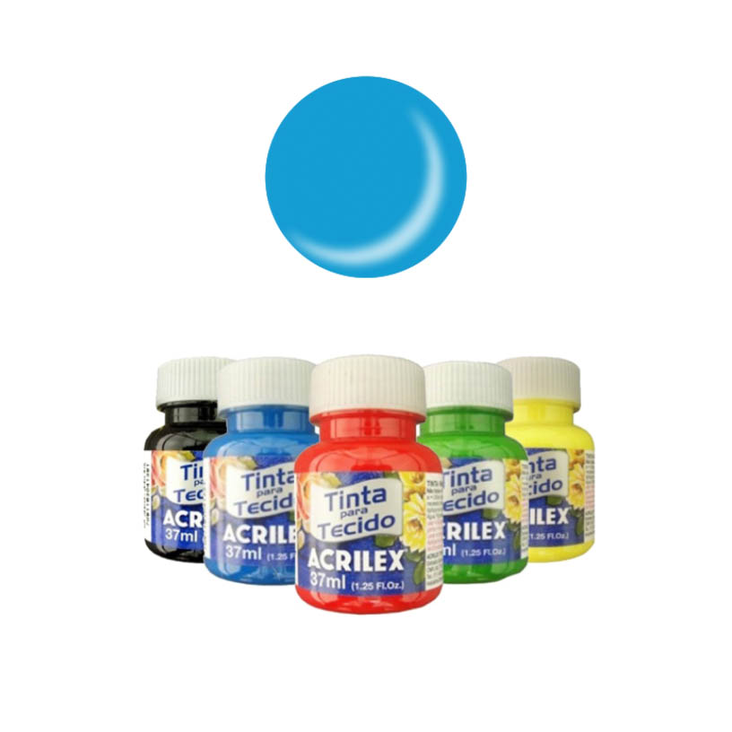 TINTA TECIDO ACRILEX F AZ CELEST 12X37M