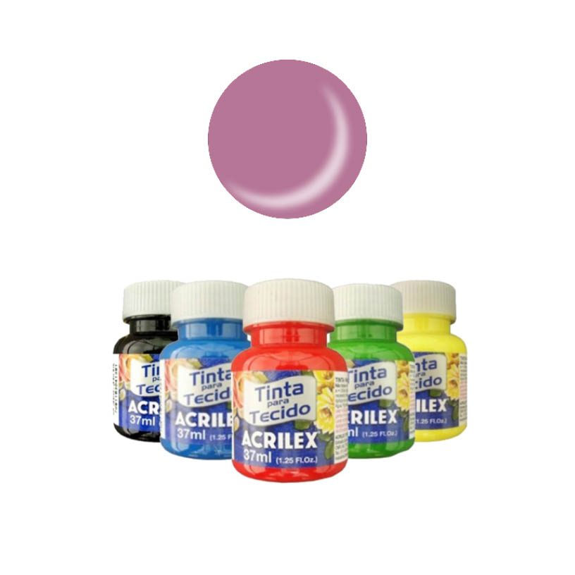TINTA TECIDO ACRILEX F ROSA CICL 12X37ML