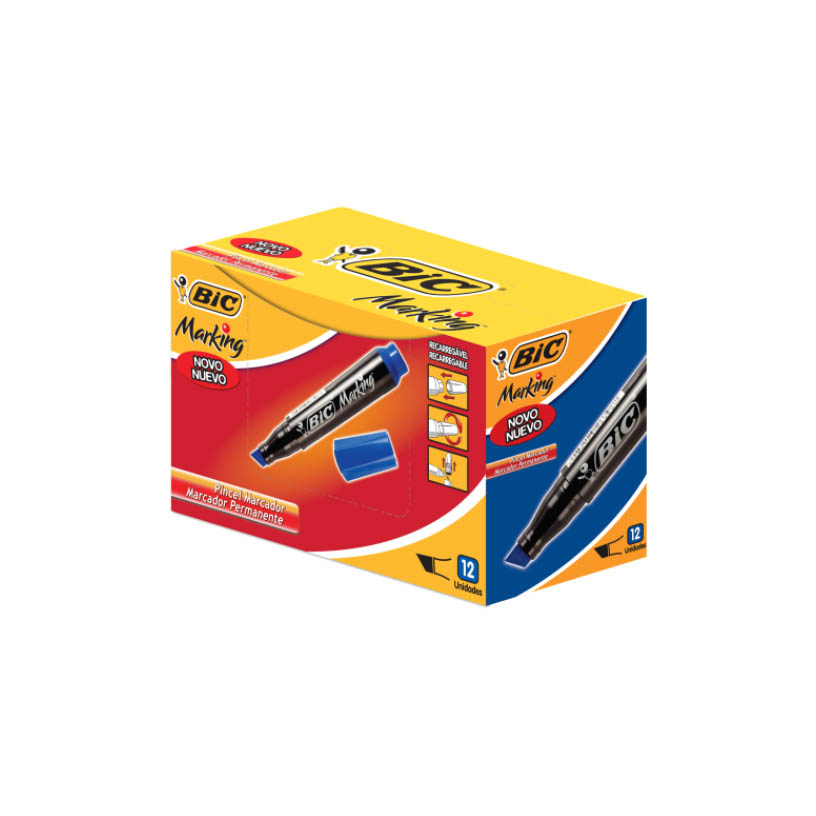 MARCADOR PERM AZ REC MARKING BIC 1X12UN