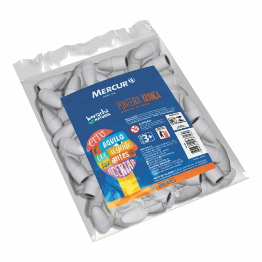 BORRACHA PONTEIRA BRANCA MERCUR SAC 100U