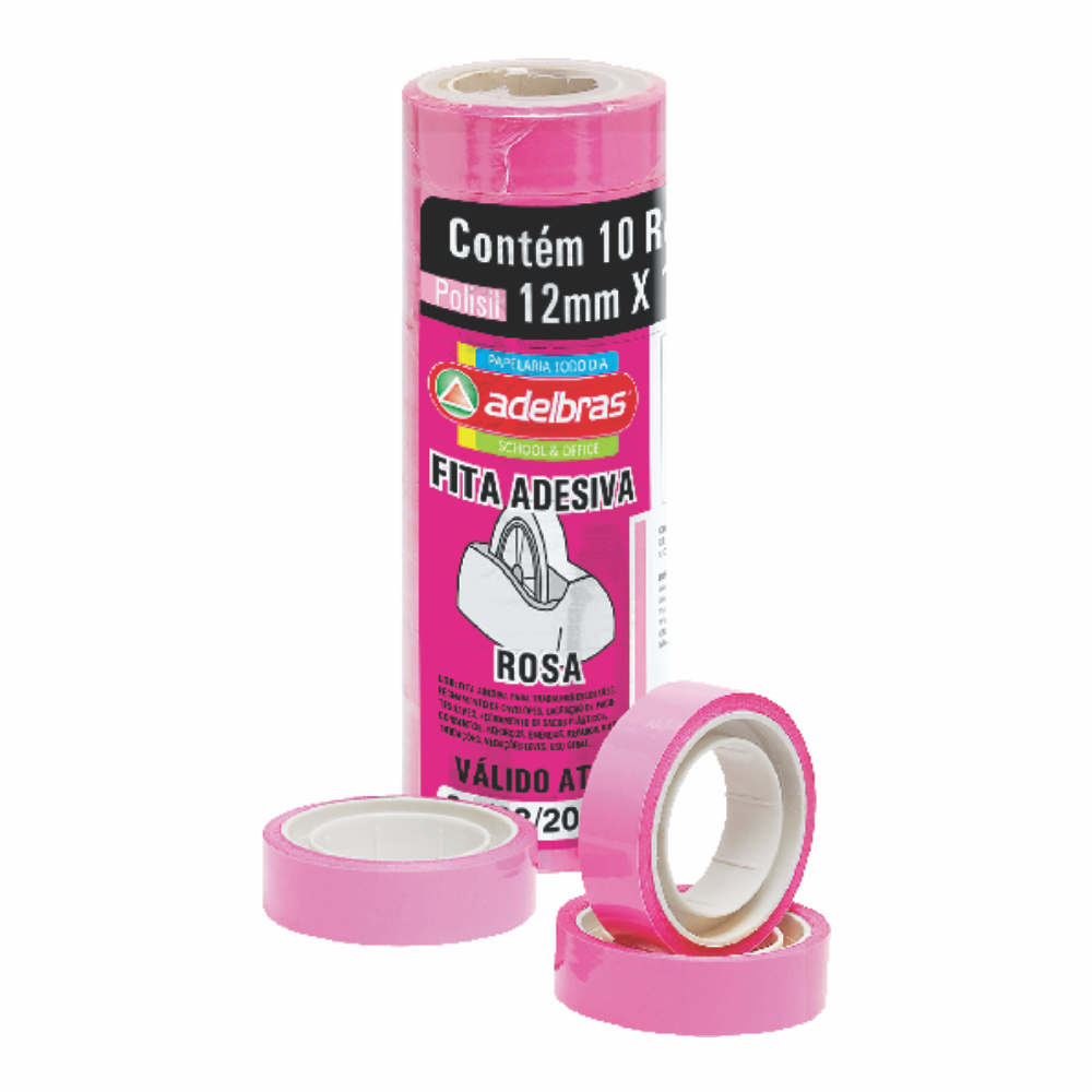 DUREX ADELBRAS ROSA 12MMX10M  1X10UN 
