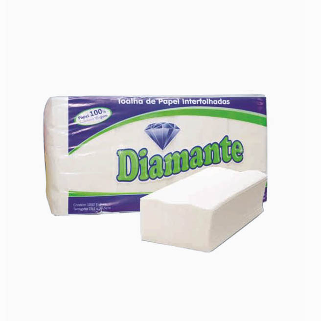 PAPEL TOALHA BRANCO DIAMANTE  1X1000FLS 