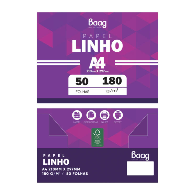 PAPEL PROFIS  LINHO 180GM BAHIA  1X50F 