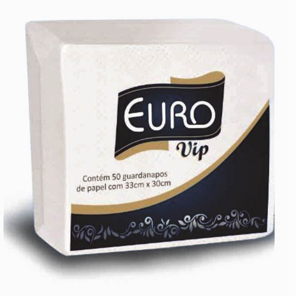 GUARDANAPO EURO VIP 33X30 C 50F  1X24UN 