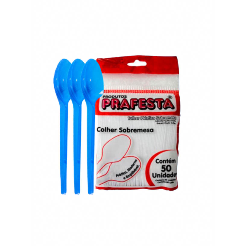 COLHER DES SOB PEQ  AZUL  1X50UN 