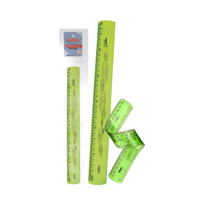 REGUA 30CM AM FLEXIVEL NEON WALEU 1X10UN