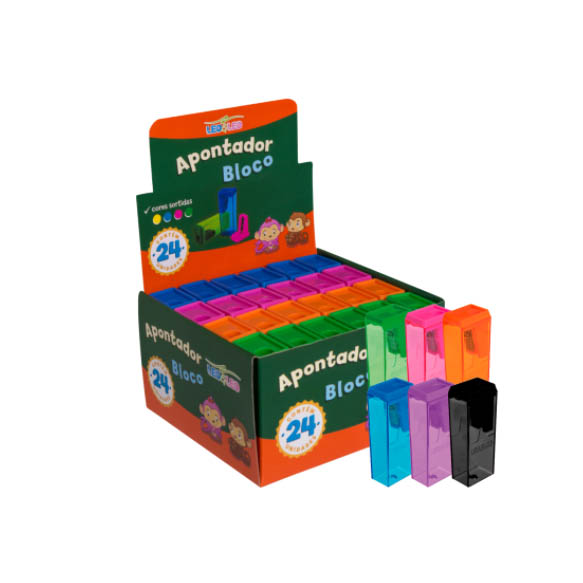 APONTADOR C DEP BLOCO RETANG LEO 1X24UN 