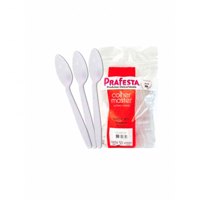 COLHER DESC  MASTER BRANCA  1X50UN 