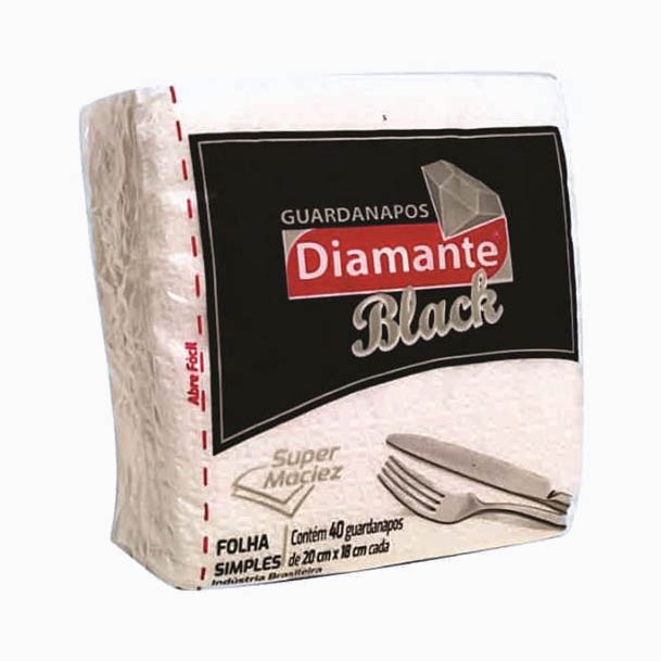 GUARDANAP DIAM BLACK 22X20CM C 50F 1X48P
