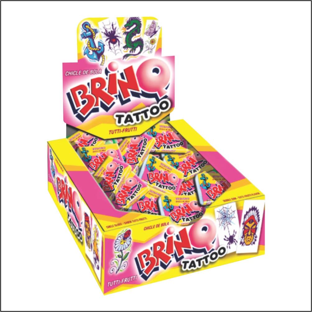 CHICLE BOLA BRINQ TATTO T FRUTI TOF 350G