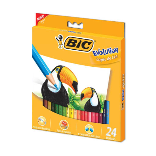 LAPIS DE COR GD SEXTAVAD EVOLU BIC 1X24U
