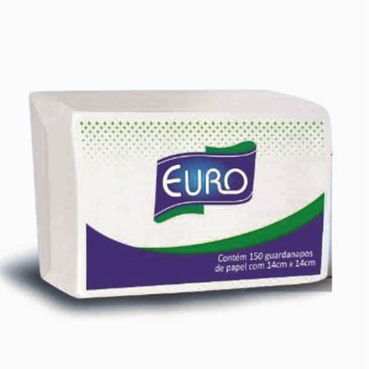GUARDANAPO EUROPEL 14X14 C 150F  1X10UN 