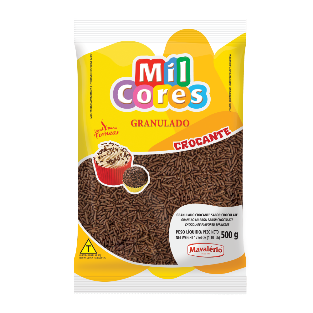 GRANULADO CROCANTE CHOCOL MIL CORES 500G