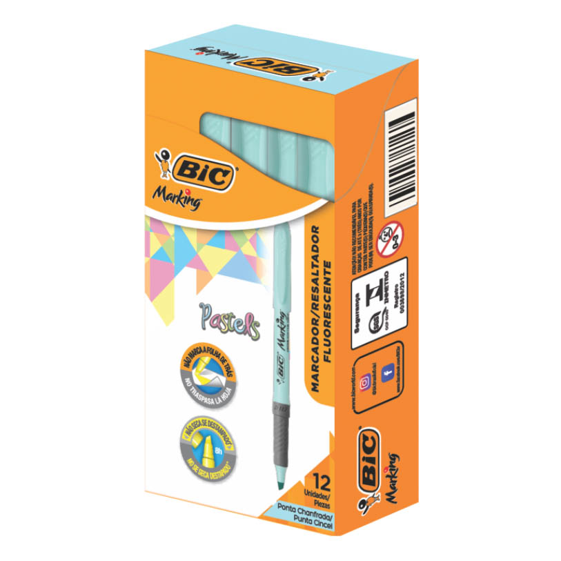 MARCA TEXTO AZ PASTEL MARKING BIC 12UN