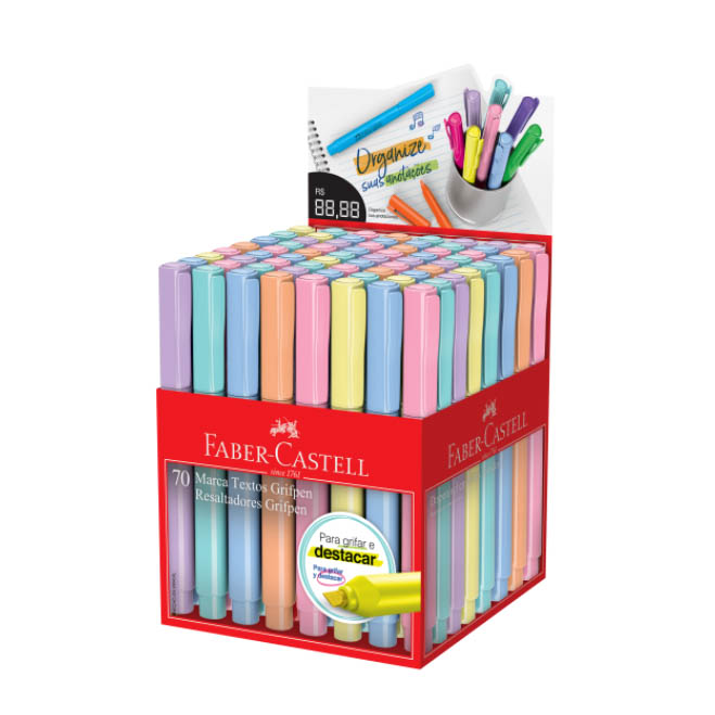 MARCA TEXTO GRIFPEN T PASTEL FABER 70UN 