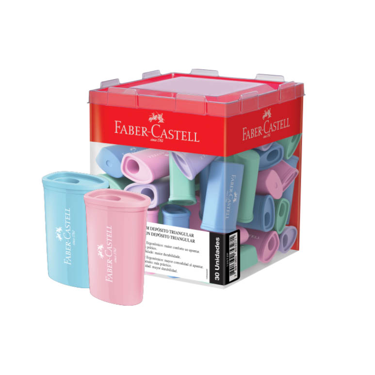 APONTADOR C D TRIANG PASTEL FABER1X30UN 