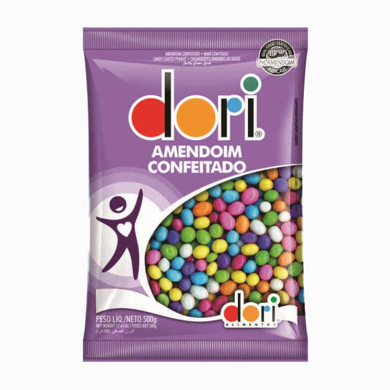 AMENDOIM COLORIDO DORI 1X500G 