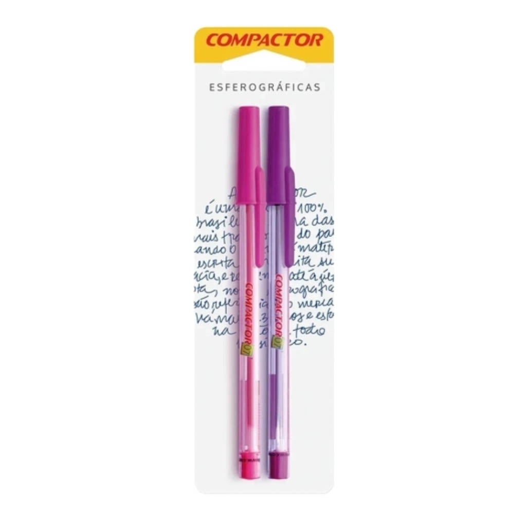 CANETA ESFER  PINK VIOL 07 COMP 1X2UN 