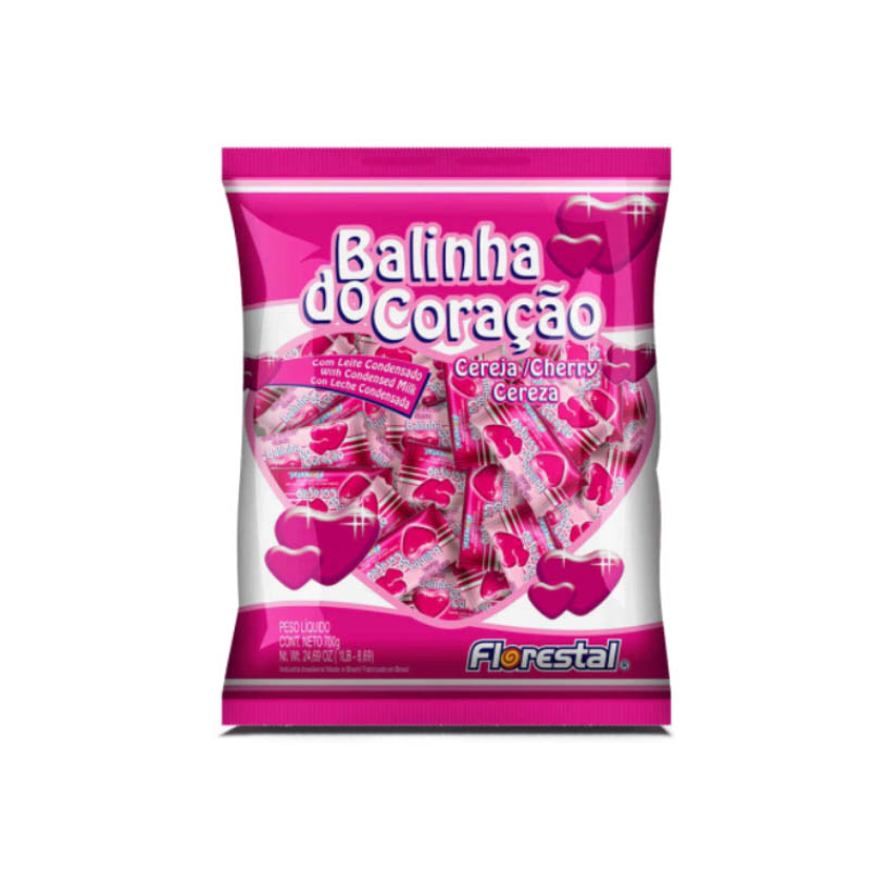 BALINHA CORACAO CEREJA FLORESTAL 1X500G
