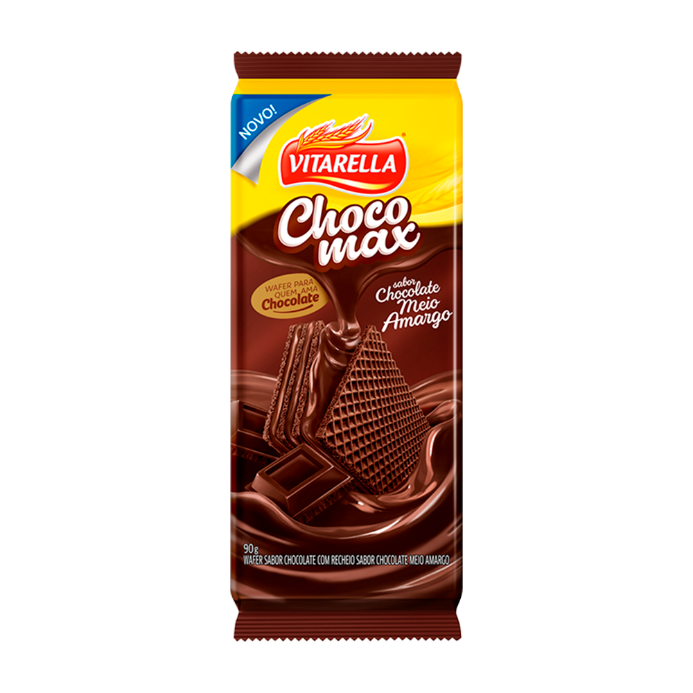 BISC WAFER CHOCOMAX CHOC M AMARGO 10X90G