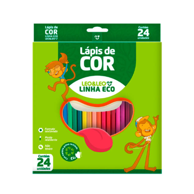 LAPIS DE COR ECO LEO E LEO 1X24UN 