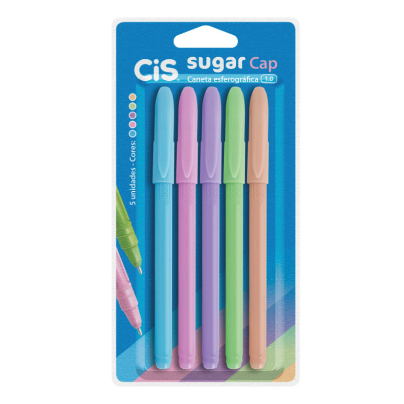 CANETA ESFER SORT SUGAR CAP CIS 1X5UN