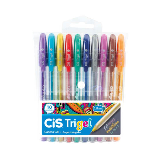CANETA TRIGEL 1.0 SORTIDA CIS 1X10UN 