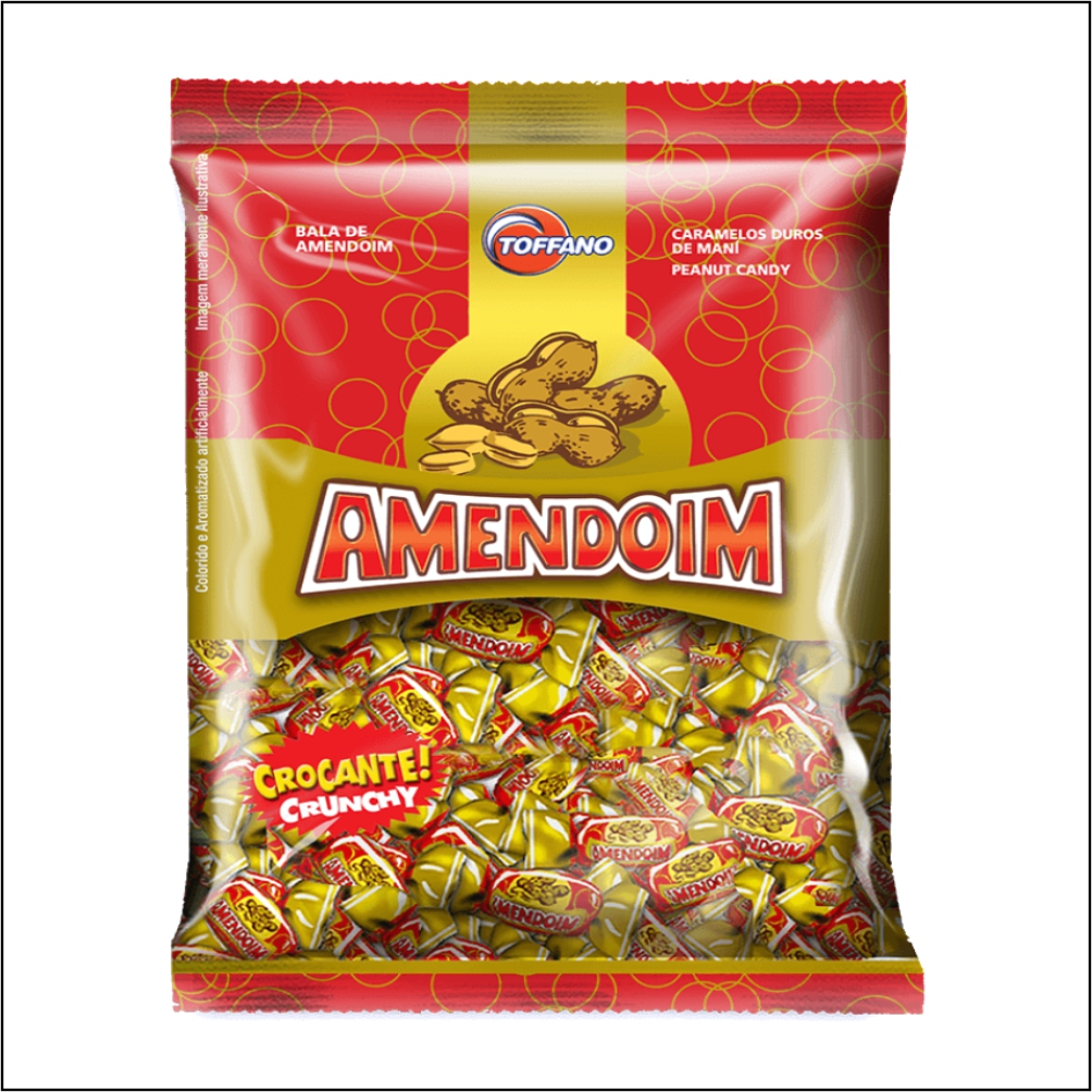 BALA DURA AMENDOIM TOFFANO  1X500G 