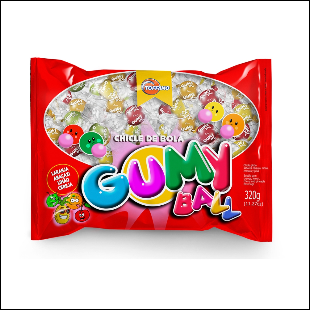 CHICLE BOLA GUMY BALL TOFF 1X320G