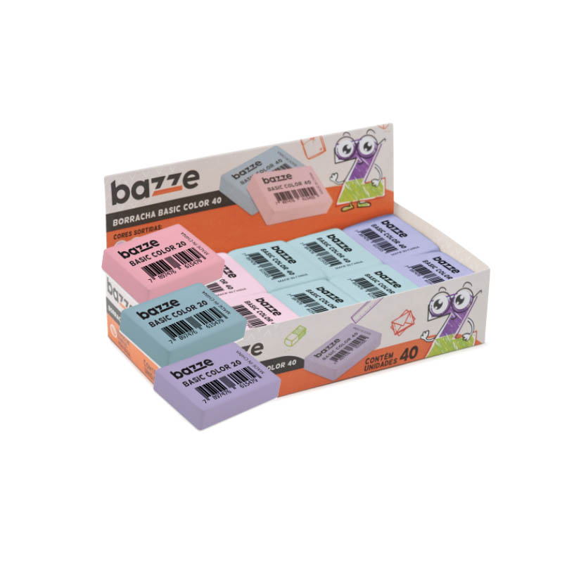 BORRACHA BASIC COLOR 40 BAZZE 1X40UN