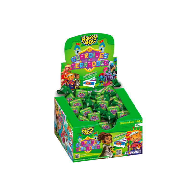 CHICLE HAPPY BOL GUARDIAO FLORE 1X140G