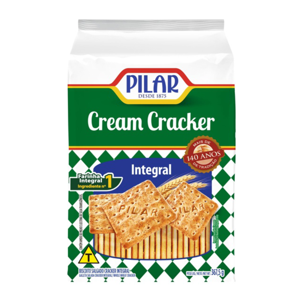 Bisc C BISC C CRACKER PILAR INTEGRAL 24X367,5G | Distribuidora S Pessoa