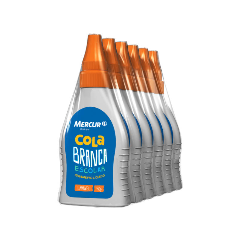 COLA BRANCA 40G MERCUR  6X40G