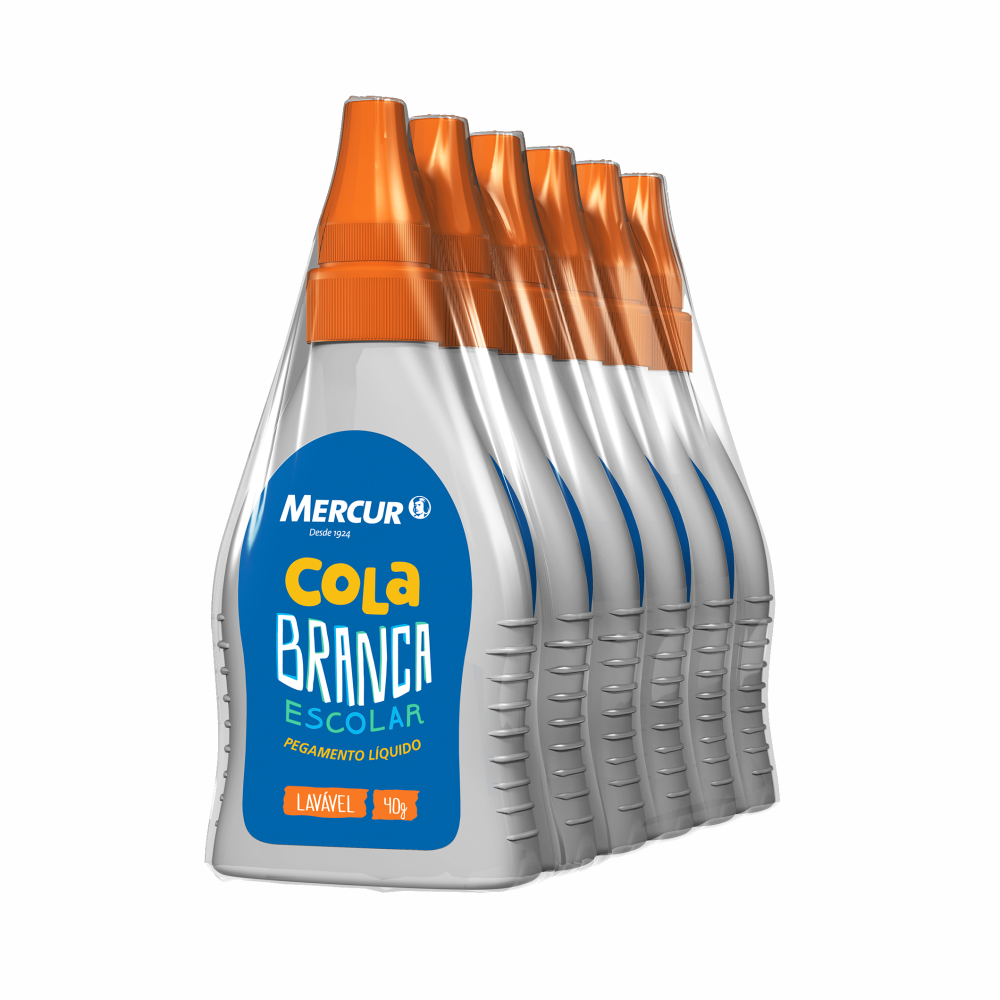COLA BRANCA 40G MERCUR  6X40G