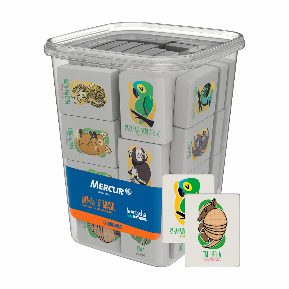 BORRACHA NAT BIOMAS BRASIL POTE MER40UN