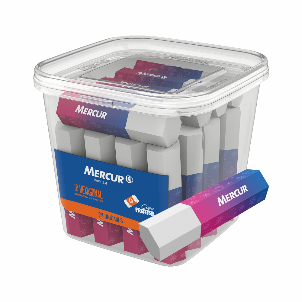 BORRACHA TR HEXAGONAL POTE MER24UN