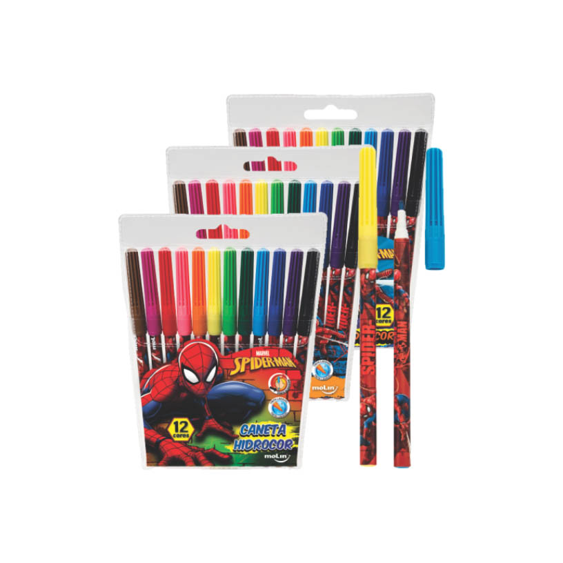 LAPIS HIDROCOR MARV SPIDERMAN MOLIN12UN