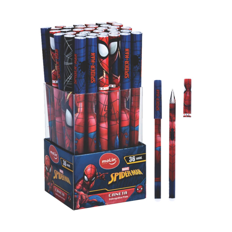 CANETA ESFER SPIDERMAN MOLIN 1X36UN