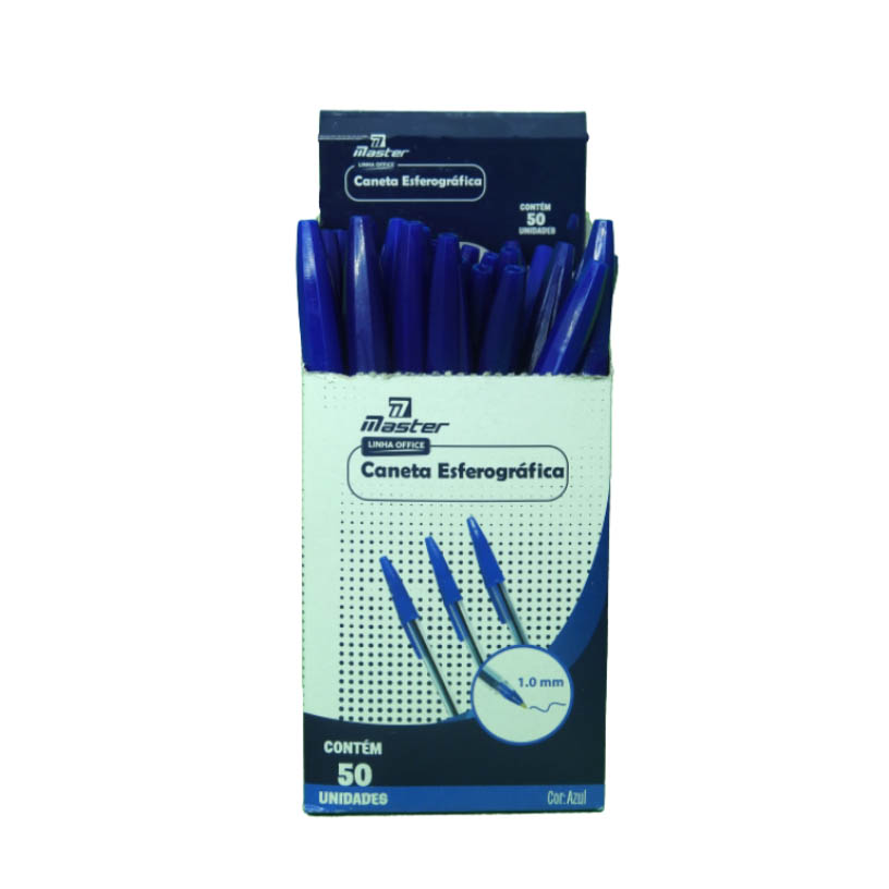 CANETA ESFER  AZ 1,MM MASTER 1X50UN